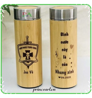 khắc bình vỏ tre